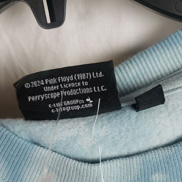 Pink Floyd Women's Small Blue Tie-Dye Sweatshirt - Picture 6 of 7